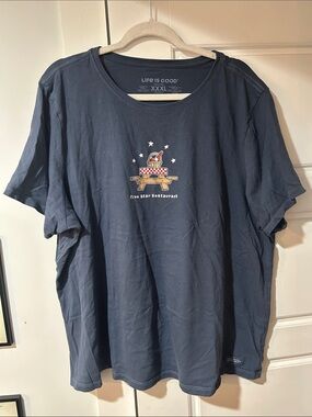 Life Is Good Navy Short-Sleeve Graphic Tee